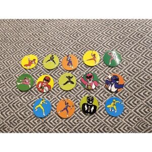 Vintage 1990s Power Rangers Pogs- Milk Caps- Lot Of 14- None Are The Same!!!